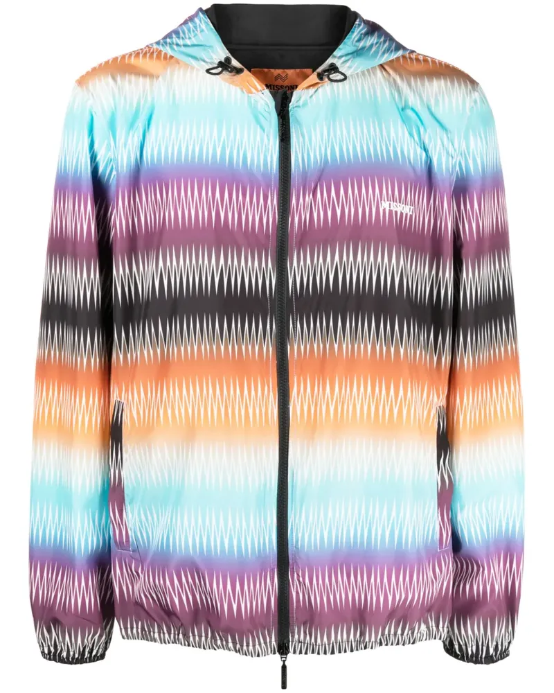 Missoni Kapuzenjacke mit Farbverlauf - Blau Blau