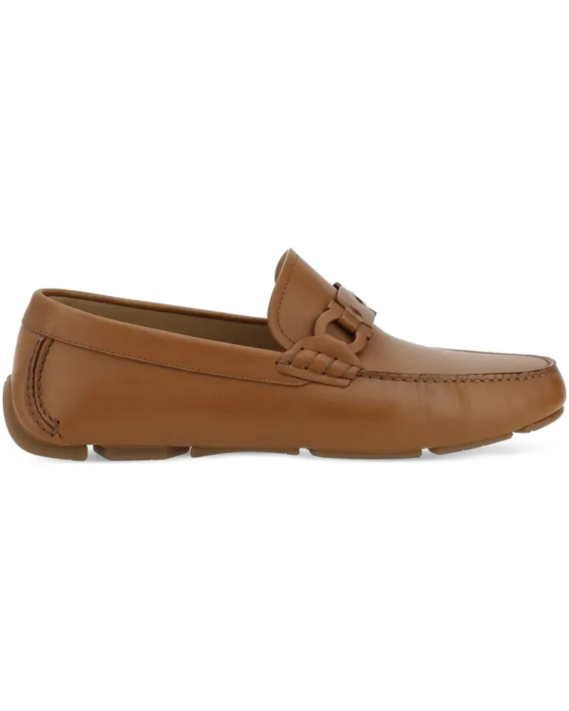 Ferragamo Loafer mit Gancini-Detail - Braun Braun