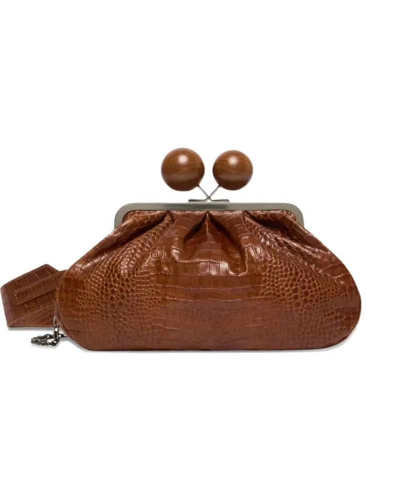 Max Mara kisslock clutch bag - Braun Braun
