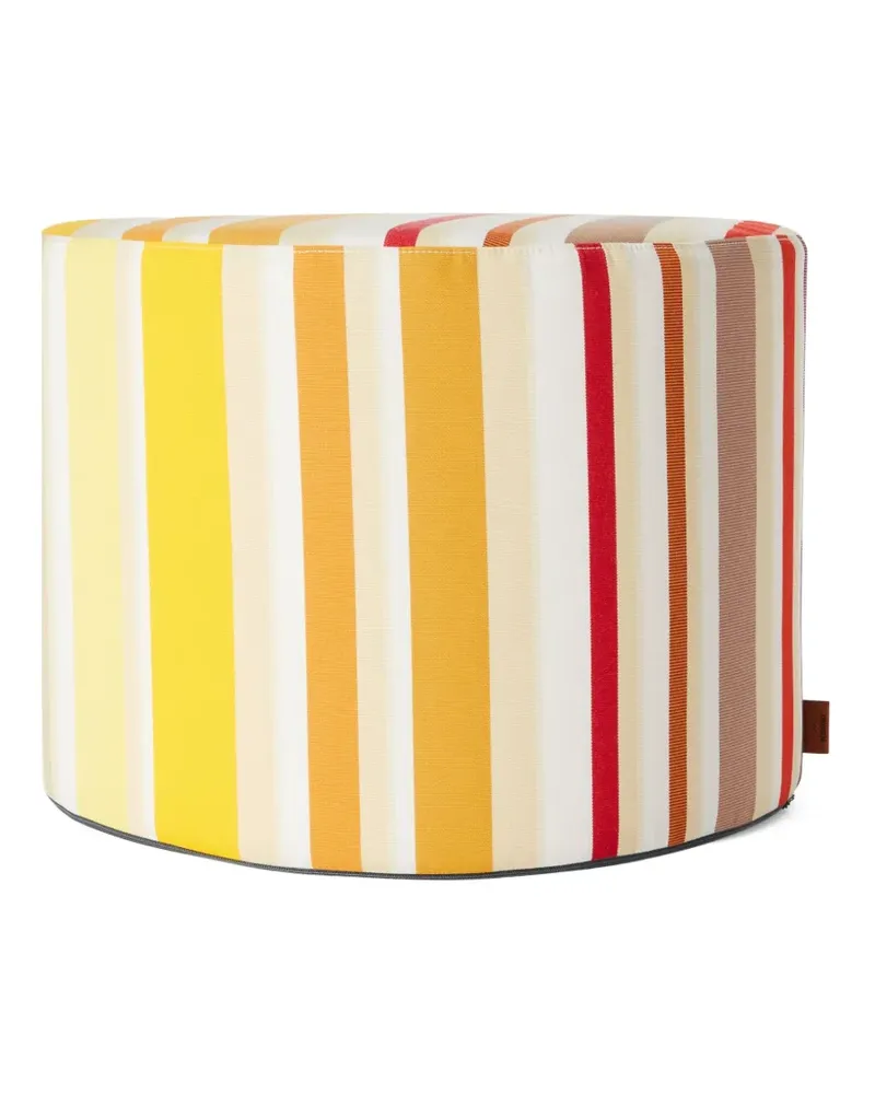 Missoni Home Gestreifter Biarritz Hocker - Weiß Weiß
