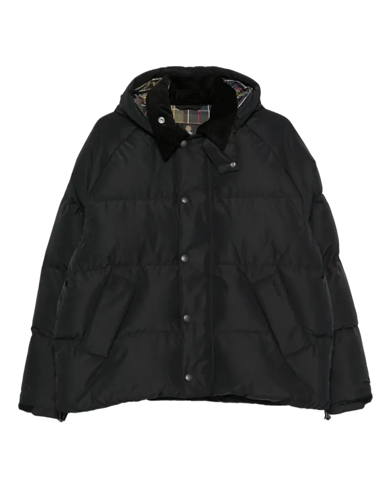 Barbour Gesteppte Transport Kapuzenjacke - Schwarz Schwarz