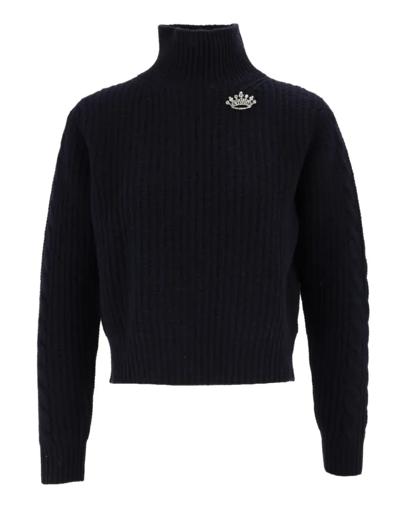 SHIRTAPORTER cable-knit cut-out sweater - Blau Blau