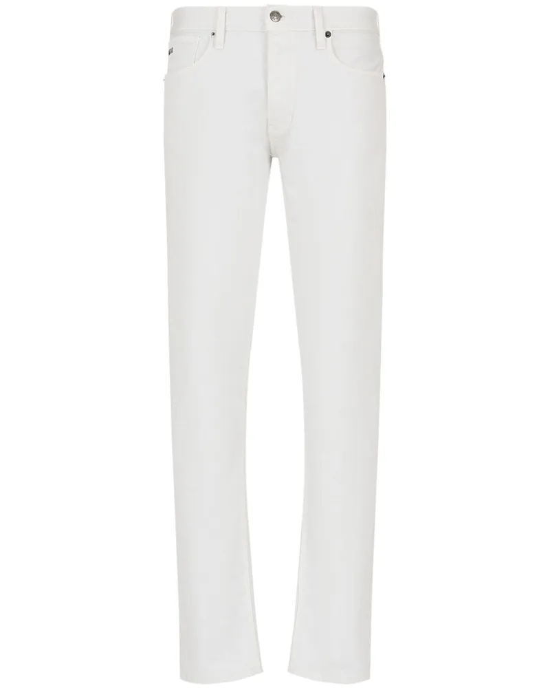 Emporio Armani Tief sitzende J75 Slim-Fit-Jeans - Weiß Weiß