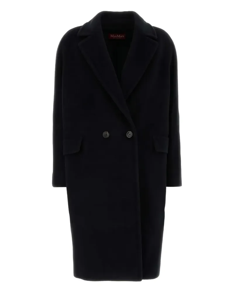 Max Mara Doppelreihiger Marella Mantel - Schwarz Schwarz