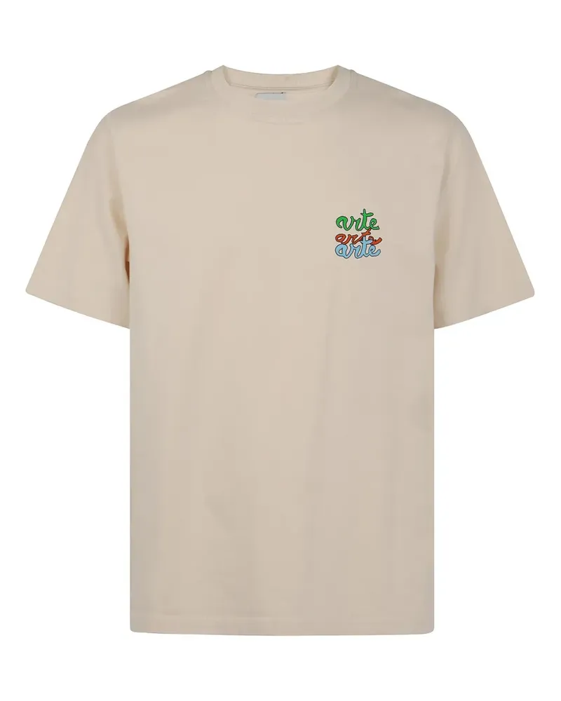 Arte Antwerp T-Shirt mit Logo - Nude Nude