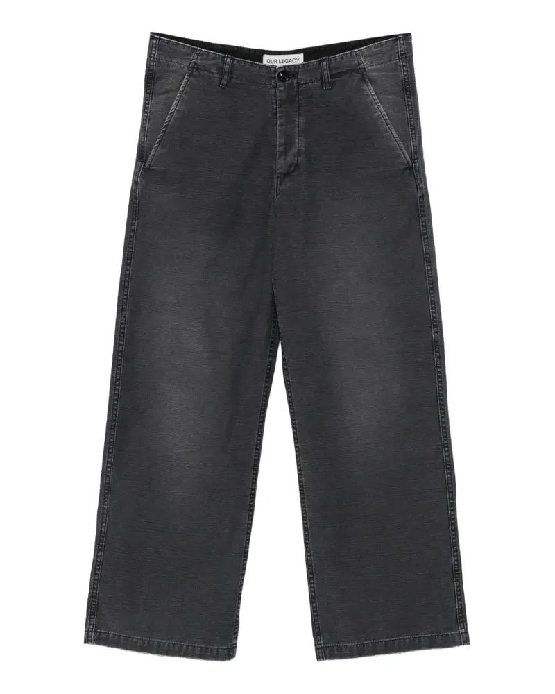 Our Legacy Field Hose aus Satin - Grau Grau