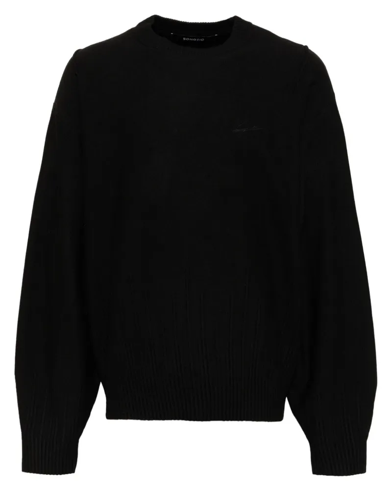 SONGZIO Fledermaus-Pullover mit Abnäher - Schwarz Schwarz
