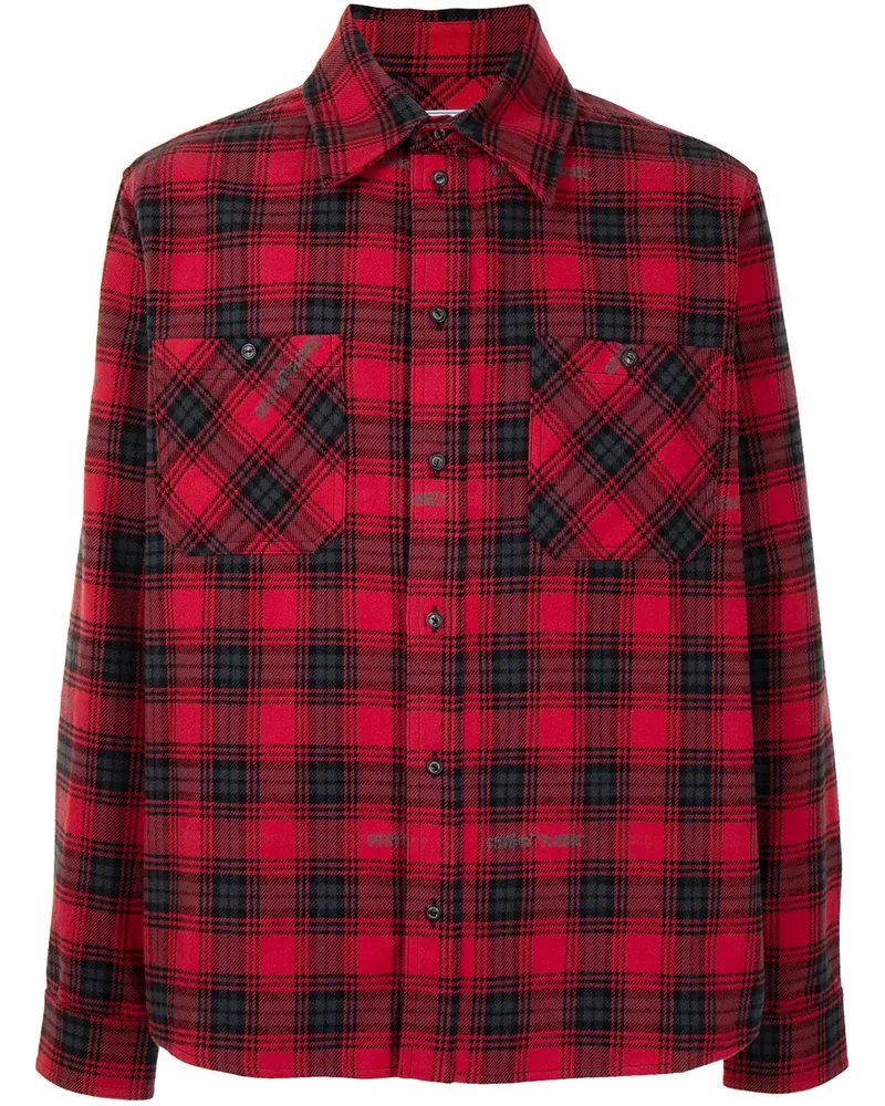 OFF-WHITE Hemd mit Karomuster - Rot Rot