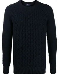 Drumohr  Pullover mit Zopfmuster Blau