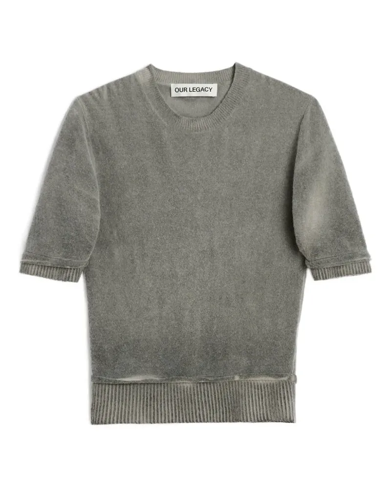 Our Legacy Geripptes T-Shirt - Grau Grau