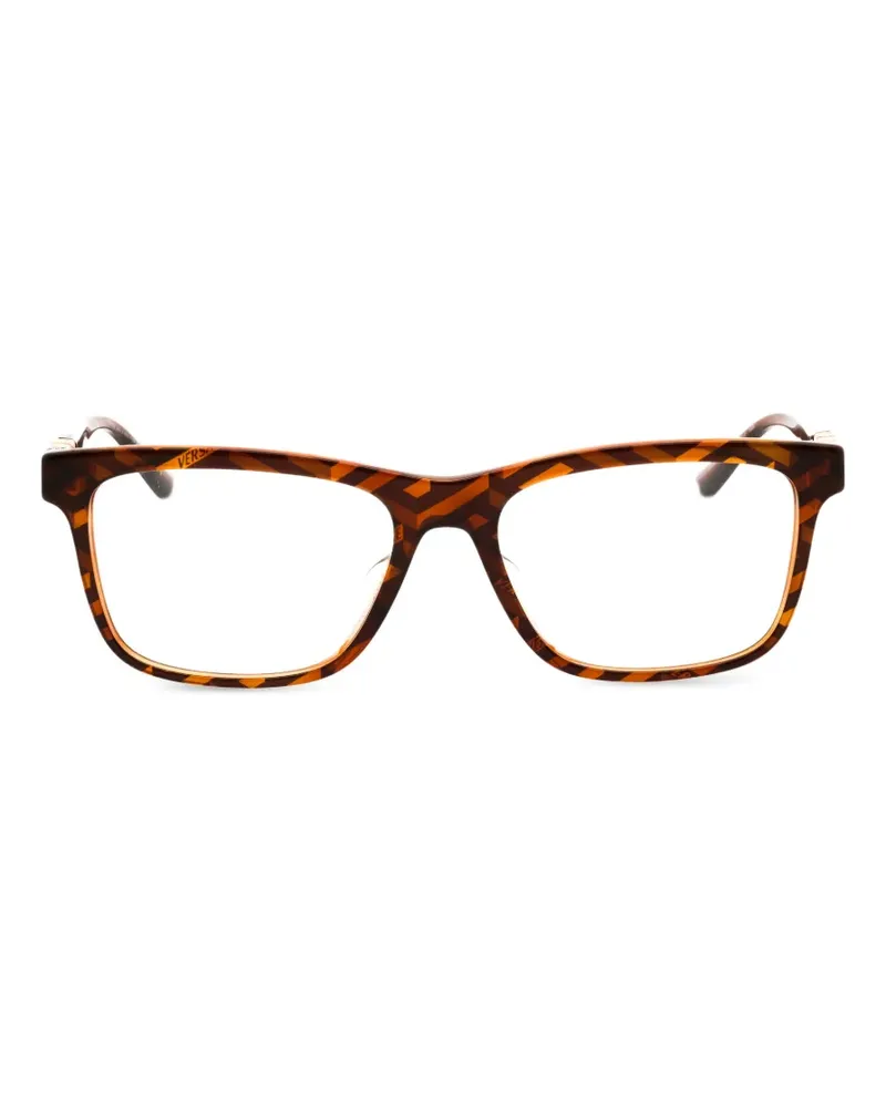 Versace Greca Brille mit geometrischem Muster - Braun Braun
