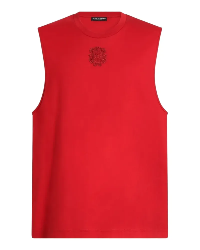 Dolce & Gabbana Tanktop mit Patch - Rot Rot