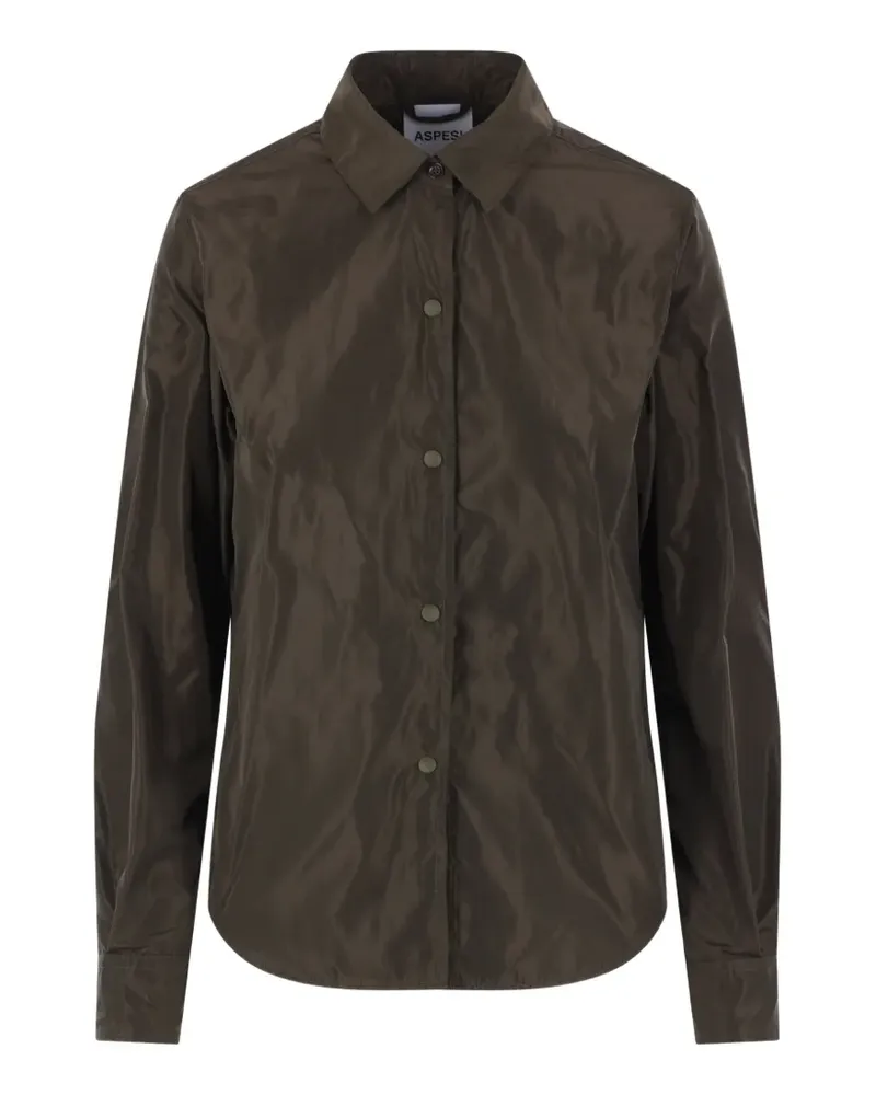 ASPESI Hemdjacke mit Knopfleiste - Grün Grün