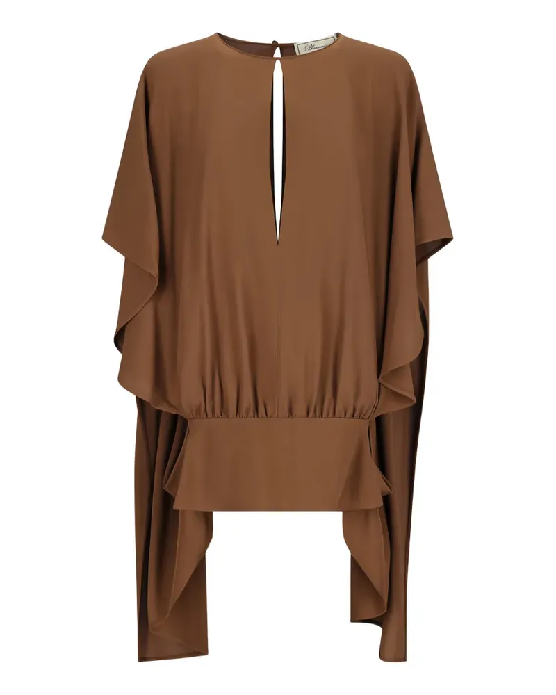 Blumarine Bluse mit Rüschen - Braun Braun