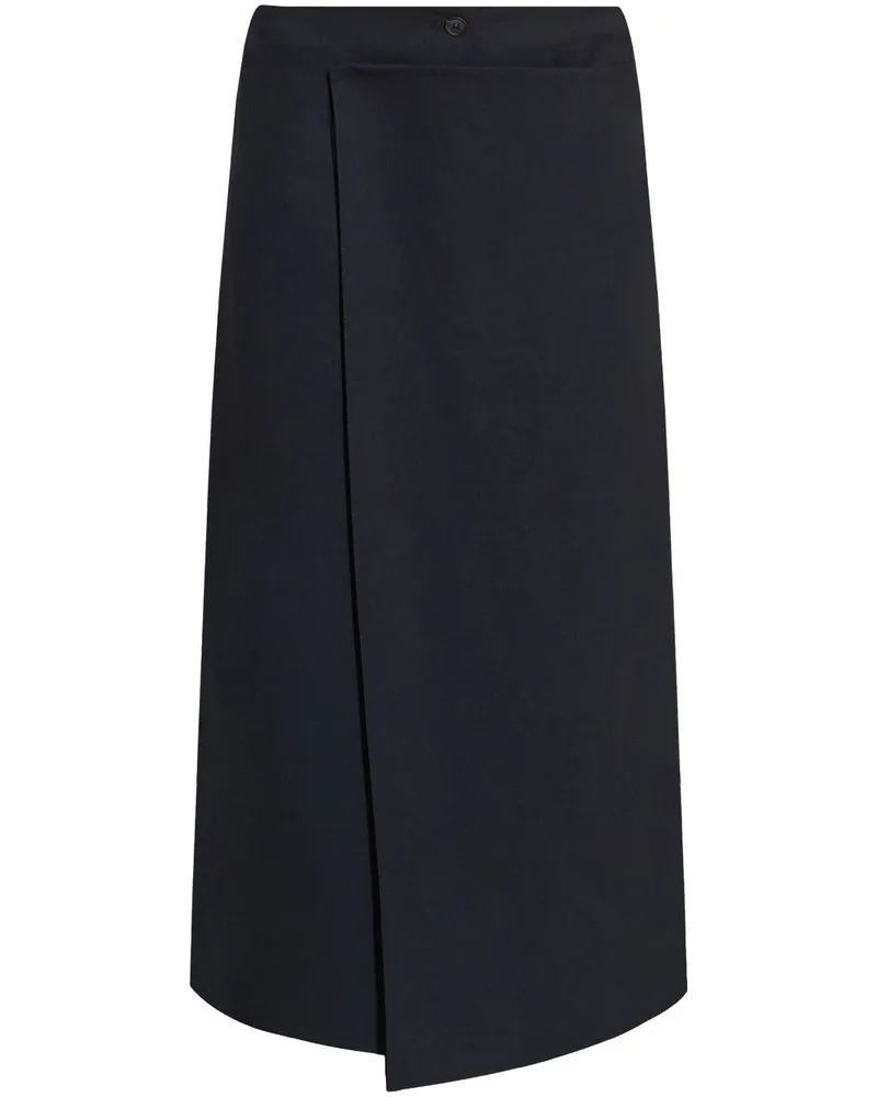 Fabiana Filippi Midirock mit Falten - Blau Blau