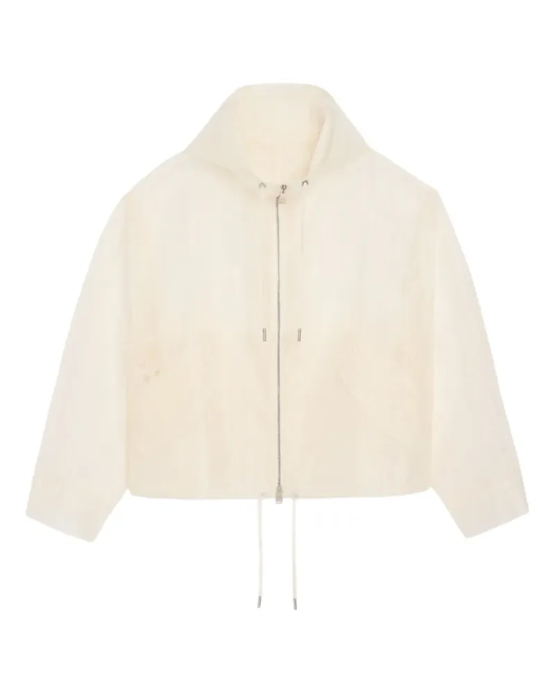AMI Paris Windbreaker mit Kapuze - Weiß Weiß