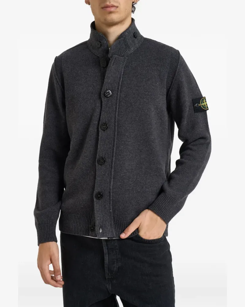 Stone Island Pullover mit Kompass-Patch - Grau Grau