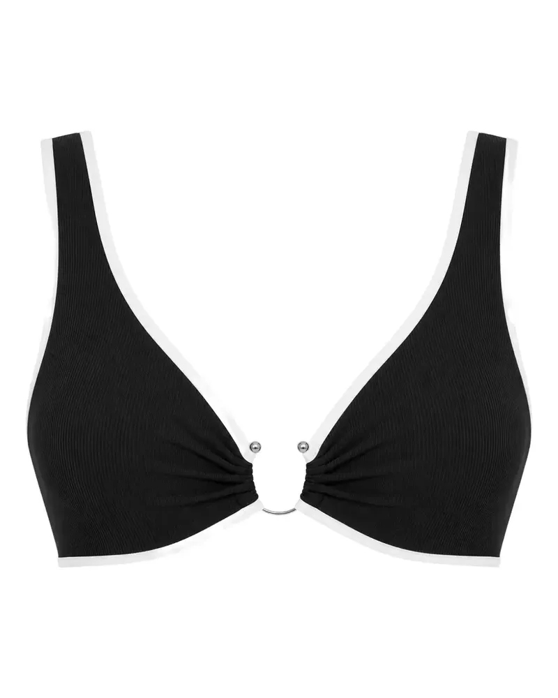 Seafolly Australia Beach Bound Bikinioberteil mit Ringdetail - Schwarz Schwarz