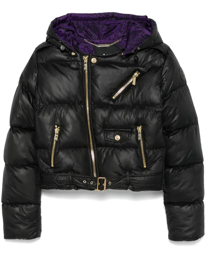 Just Cavalli Klassische Bikerjacke - Schwarz Schwarz