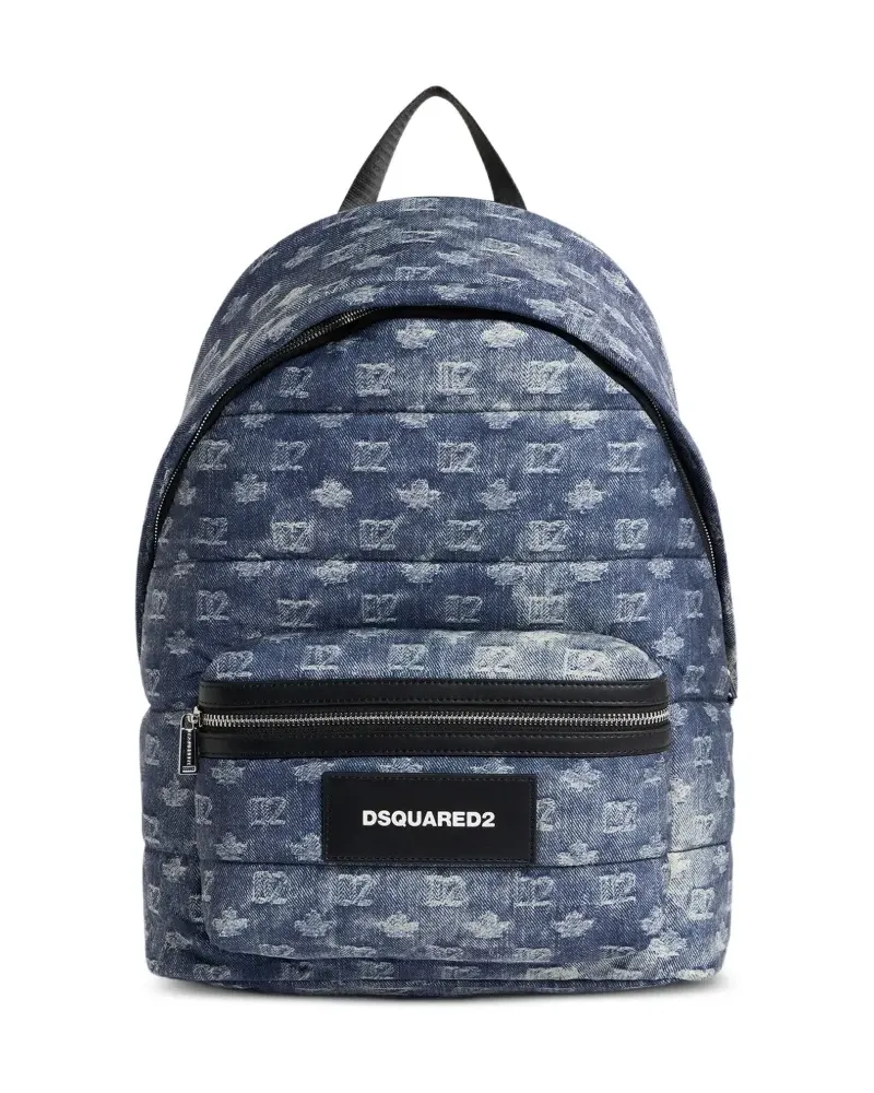 Dsquared2 D2 Monogram Rucksack - Blau Blau