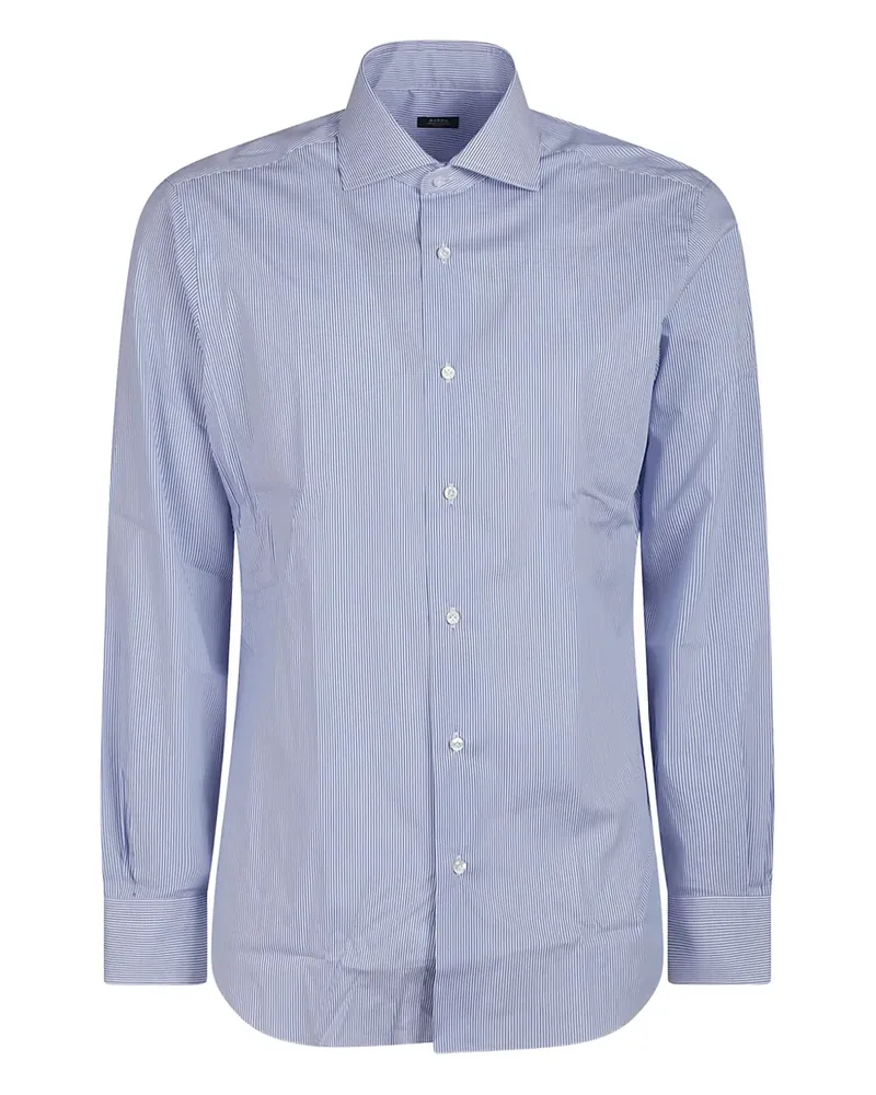 BARBA Gestreiftes Hemd - Blau Blau