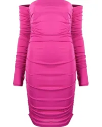 ANDAMANE Schulterfreies Kleid mit Raffungen Rosa