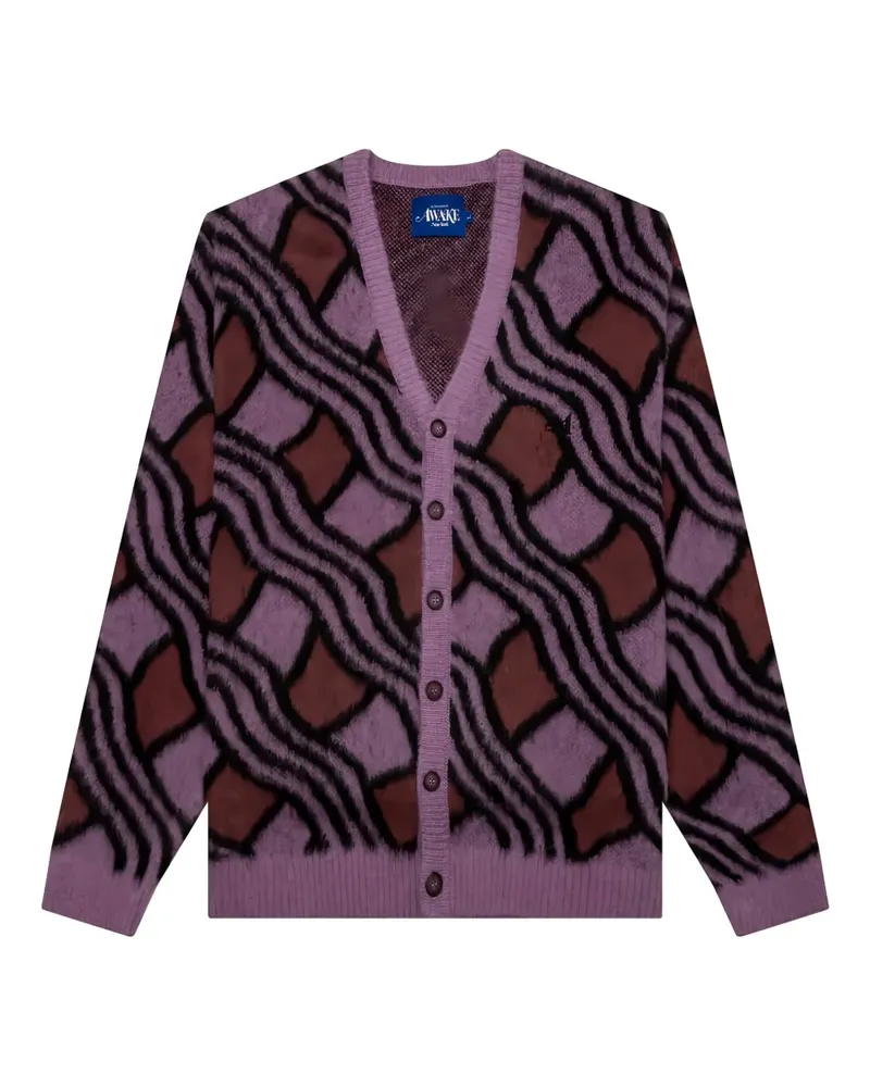 AWAKE NY Cardigan aus welligem Jacquard - Rosa Rosa