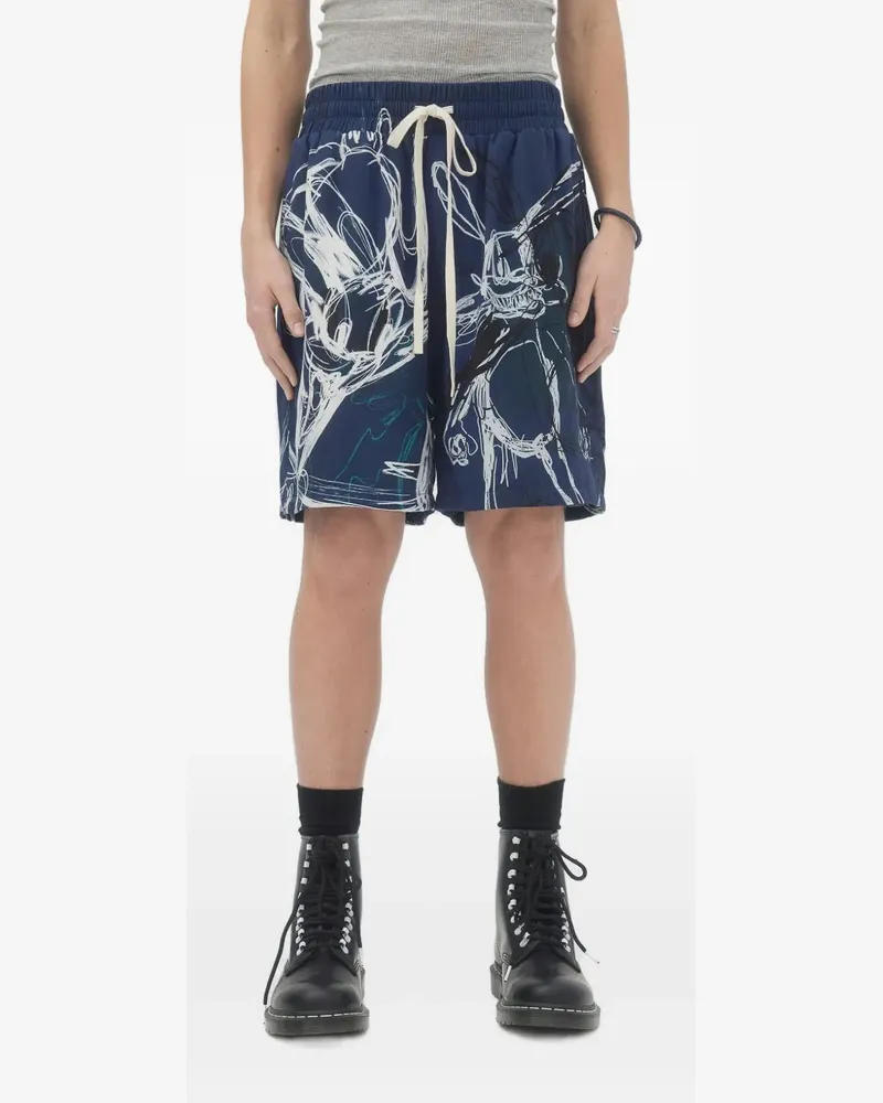 DOMREBEL ROO drawstring shorts - Blau Blau