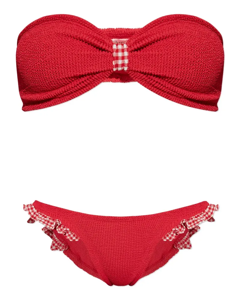 Hunza G Schulterfreier Jean Bikini - Rot Rot