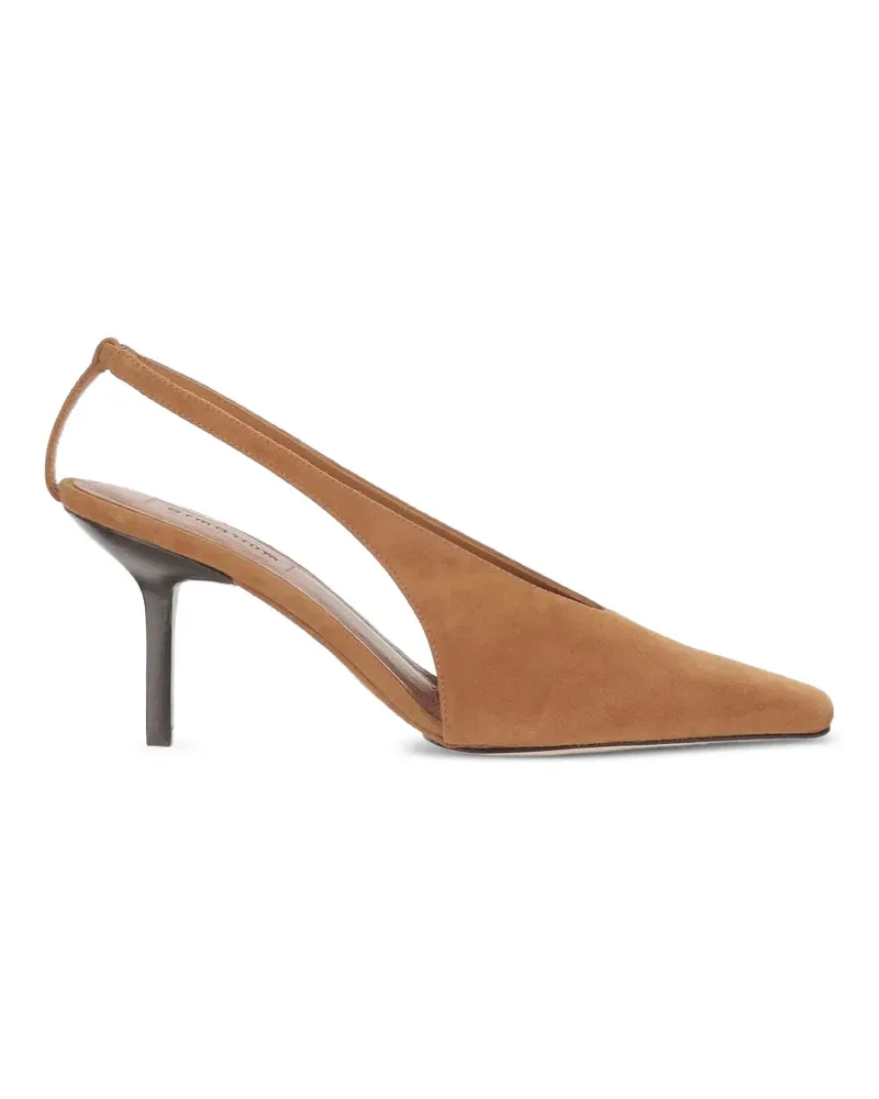 ARMARIUM Evelina square-toe suede pumps - Braun Braun