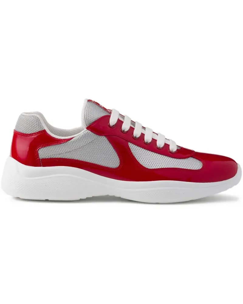 Prada America's Cup Sneakers aus Lackleder - Rot Rot