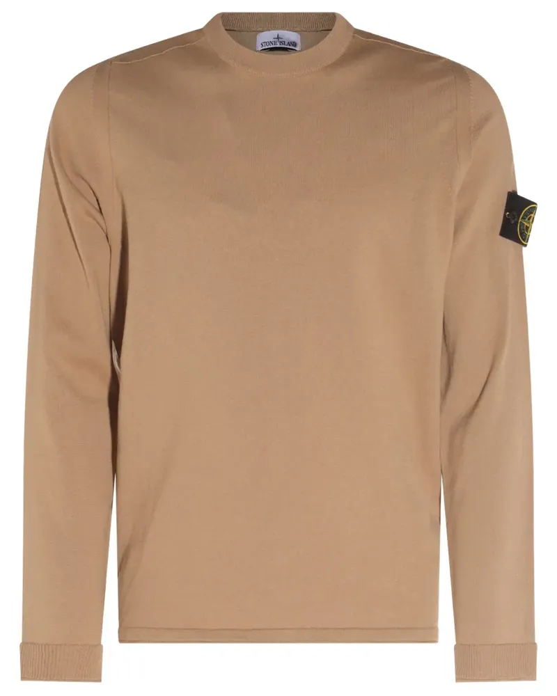 Stone Island Sweatshirt mit Kompass-Patch - Nude Nude
