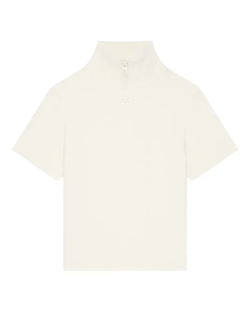Courrèges Milano Pullover mit Stehkragen - Nude Nude
