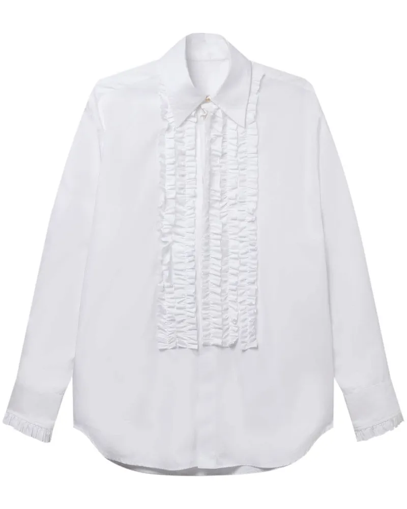 Stella McCartney Hemd mit Rüschendetail - Weiß Weiß