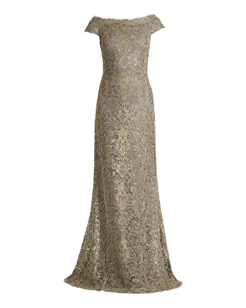 Tadashi Shoji Dusen Vine embroidered maxi dress - Grau Grau