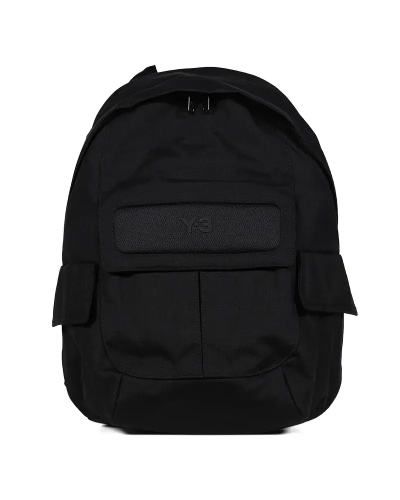 Y-3 Rucksack mit Klappentasche - Schwarz Schwarz