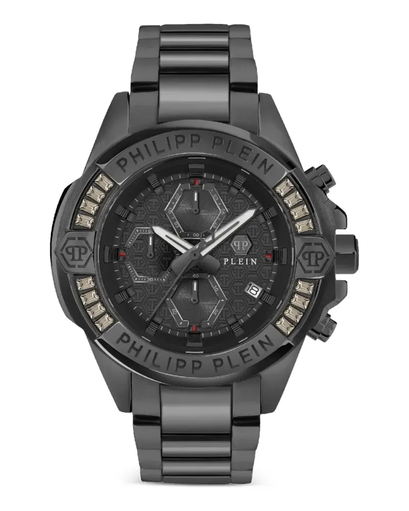 Philipp Plein The Skull Chrono crystal-embellished 44mm watch - Schwarz Schwarz
