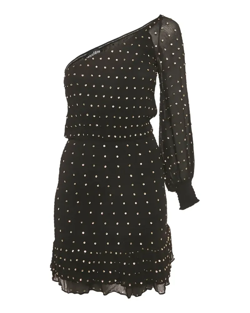 Retrofête one-shoulder sequin-embellished dress - Schwarz Schwarz