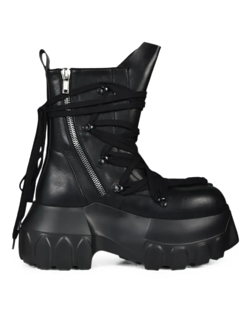 Rick Owens Megalace Mega Tractor lace-up chunky-sole boots - Schwarz Schwarz