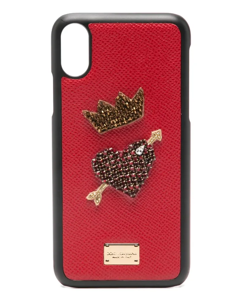 Dolce & Gabbana iPhone X embellishment phone case - Rot Rot