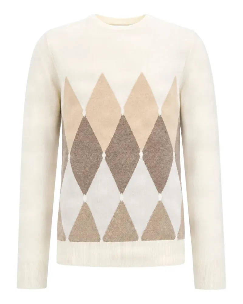 Ballantyne argyle cashmere sweater - Nude Nude