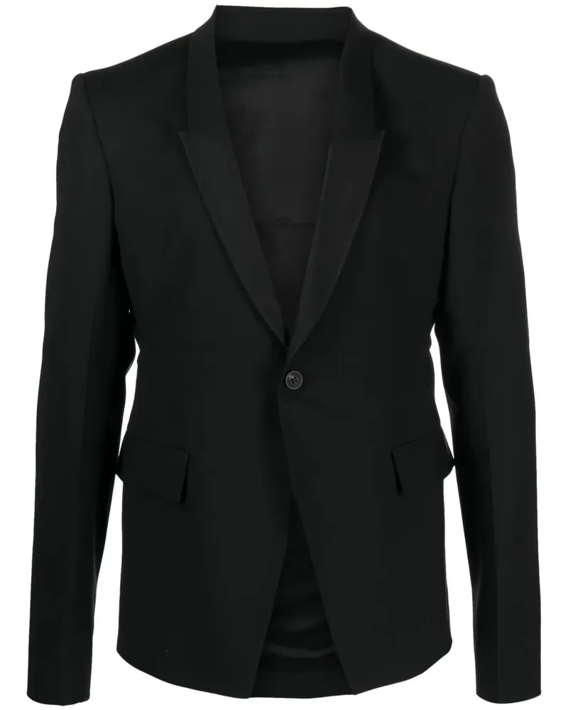 Rick Owens Einreihiges Sakko - Schwarz Schwarz