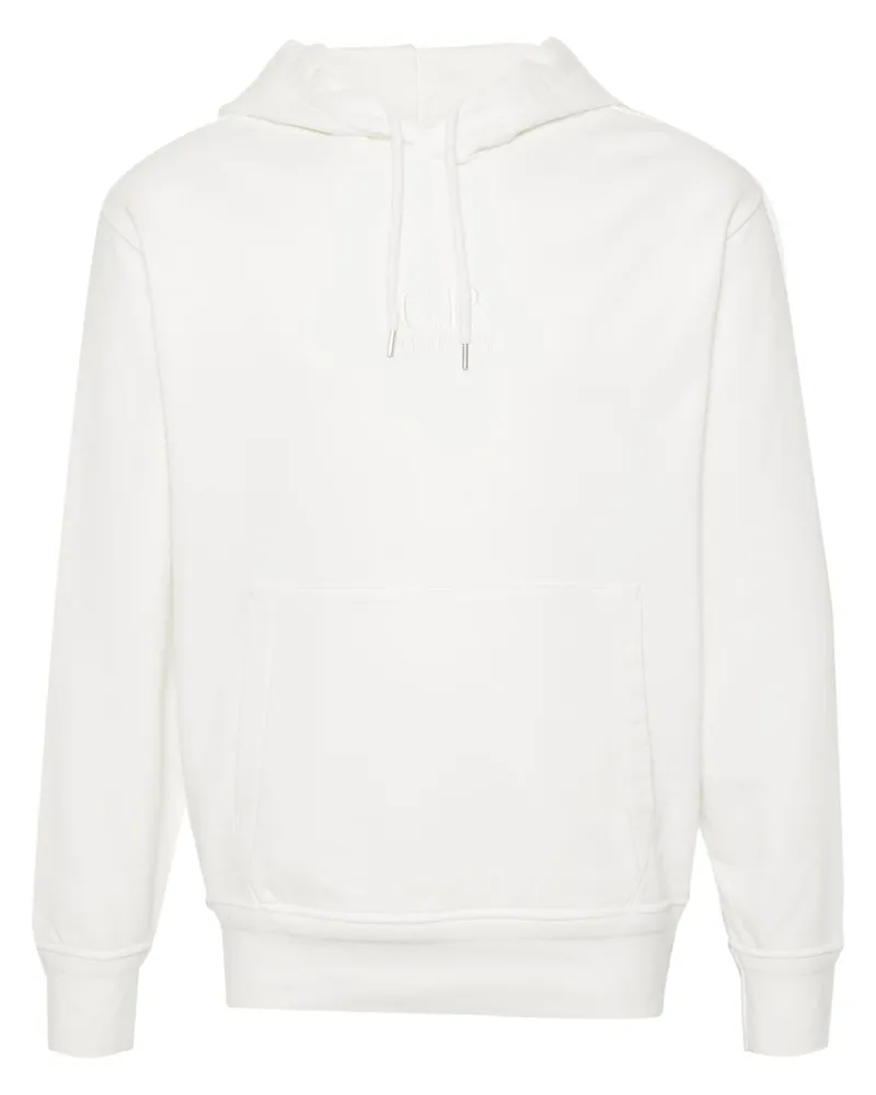 C.P. Company Hoodie mit Logo-Stickerei - Weiß Weiß