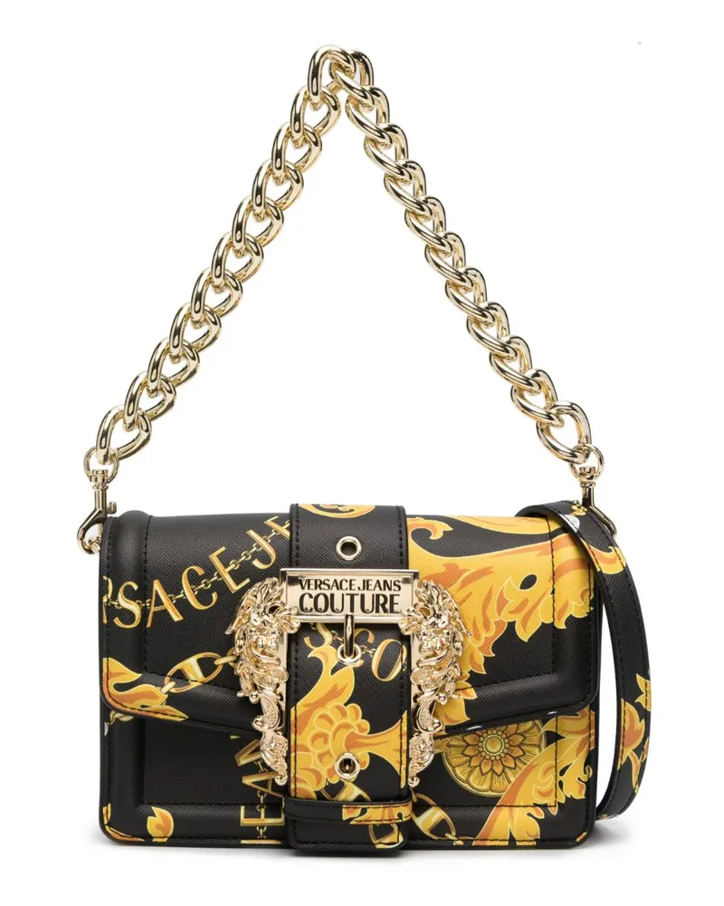 Versace Jeans Umhängetasche mit Chain Couture-Print - Schwarz Schwarz