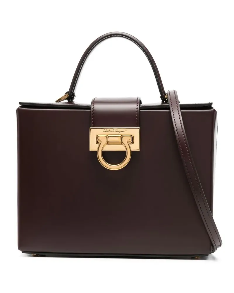 Ferragamo Kleine Handtasche mit Gancini-Detail - Braun Braun