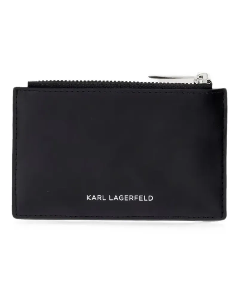 Karl Lagerfeld logo-plaque card holder - Schwarz Schwarz