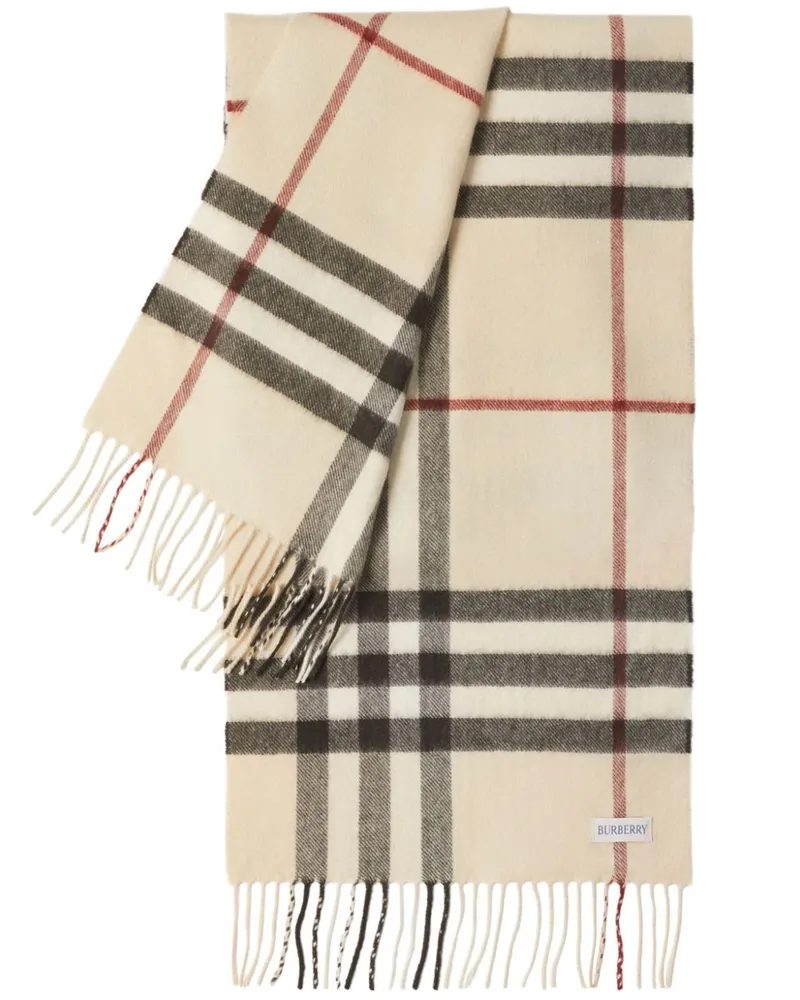 Burberry Kaschmirschal mit Check - Nude Nude