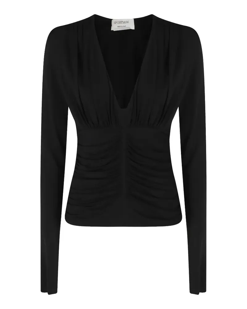 SPORTMAX Gerafftes Oberteil - Schwarz Schwarz
