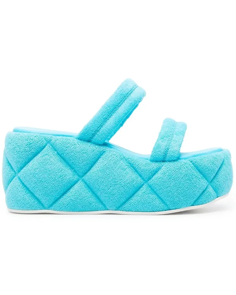 Le Silla Sandalen mit gesteppten Details - Blau Blau