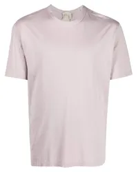 Ten c T-Shirt mit Logo-Patch Rosa